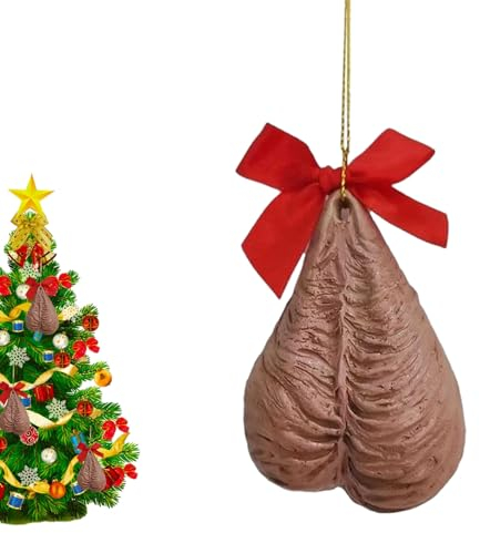 Weihnachtsdekoration,3D Hoden Weihnachtsbaumschmuck,Resin DIY Christbaumschmuck,Spoof Fun Anhänger Festival Dekoration,kreative Weihnachtsdekorationen,Autoanhänger,Hängende Bastelarbeiten