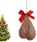 Weihnachtsdekoration,3D Hoden Weihnachtsbaumschmuck,Resin DIY Christbaumschmuck,Spoof Fun Anhänger Festival Dekoration,kreative Weihnachtsdekorationen,Autoanhänger,Hängende Bastelarbeiten
