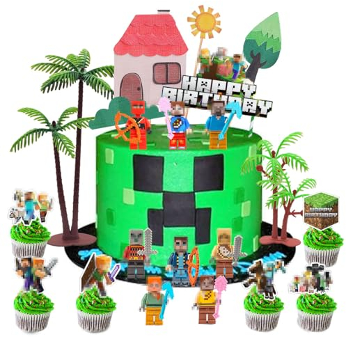 39 Stück Tortendeko, Cupcake Toppers und Tortendeko figuren, Cupcake Deko, Happy Birthday Kuchendeko, Geburtstag Kuchen Deko, Tortendeko Geburtstag, Party Decorations Supplies für Jahr Junge Mädchen