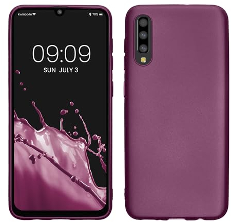 kwmobile Case kompatibel mit Samsung Galaxy A50 Hülle - Schutzhülle aus Silikon metallisch schimmernd - Handyhülle Metallic Lavendel