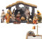 Uozonit Weihnachtskrippe Set mit Figuren, Traditionelle Weihnachtskrippe Set Home Decor Und Weihnachtskrippe Set Weihnachten Krippe Deko, Krippen-Sets Mit Stall Und Figuren
