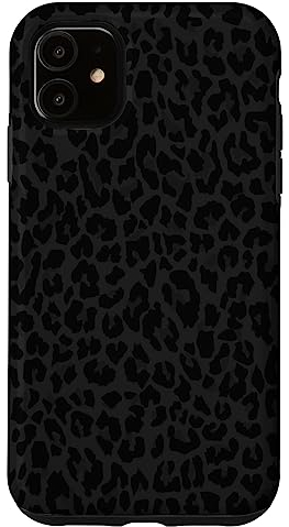 Hülle für iPhone 11 Schwarz und Weiß Gepard Leopard Print Handyhülle Niedliches Tier