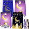 Eid Mubarak Geschenktüten, 12 Stück Muslim Ramadan Partytüten mit Aufkleber, Eid Mubarak Süßigkeiten Tasche, Kraftpapier Tüten Kinder Geschenk für Gurban Party Dekorationen (B)