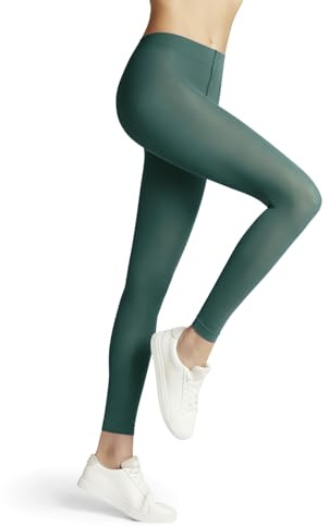 FALKE Damen Leggings Pure Matt 50 DEN W Le halb-Blickdicht einfarbig 1 Stück, Grün Fjord 7475, M-L
