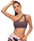 Vertvie Damen One Shoulder Sport BH Sexy Bügellos Workout Bra Gepolstert Tank BH Push Up Bequem Yoga Bralette Fitness Training Mittlere Unterstützung (Braun, XL)