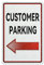 FOSHIN Cartello in alluminio per uso interno ed esterno con freccia di parcheggio, con freccia sinistra, 30,5 x 20,3 cm, Matel4