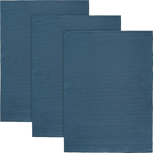 Erwin Müller Geschirrtuch 3er-Pack Piqué blau Größe 50x70 cm