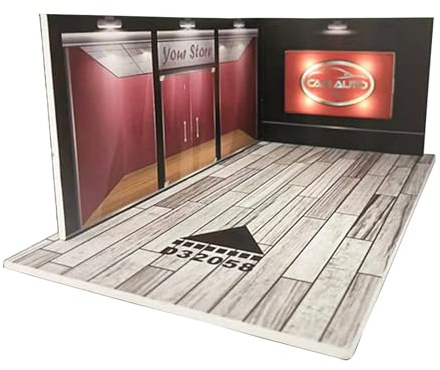 Amagogo Autogarage-Vitrine im Maßstab 1/24, Druckguss-Automodell, Fahrzeuggarage-Vitrine, Parkplatzszene, Parkplatz, Rot