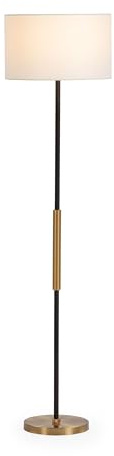 LAMPARA DE PIE 25X25X146 METAL DORADO/NEGRO/SIN PANTALLA