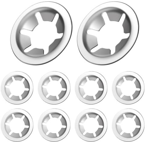 BOUMVID Arandelas Metalicas de Bloqueo de Presión de Clips M4 x 12mm, 10 Piezas Arandelas de Sujetadores Interna de Dientes, Anillos Arandela de Retención de Acero Inoxidable 304