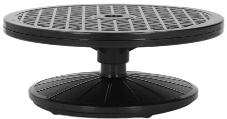 ZASCHMOY Plateau Tournant de Pulvérisation de Peinture, Plateau Tournant de Roue de Sculpture, Support de Travail Rotatif en Plastique ABS, Support de Table Tournant de Peinture Noire,