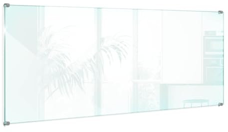 Protezione Resistente per Pareti 125x50 cm Trasparente Facile da Pulire per la Cucina Vetro Temperato Float Protezione Piastrelle Paraschizzi Pannello di Vetro Elementi di Montaggio Inclusi