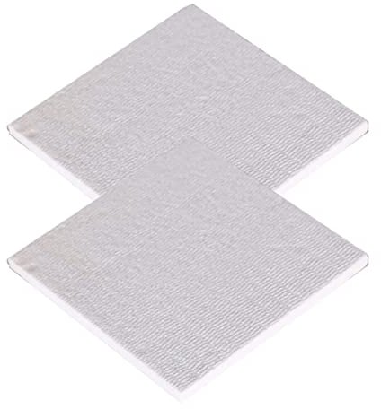 Feuerfeste Keramikfaser-Isolierplatte für Pizzaöfen, Holzöfen, Schmiedeöfen und Öfen, 2 Stück, 300 mm x 300 mm x 20 mm