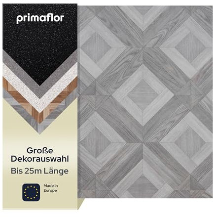 Primaflor PVC Boden OAKLAND 2,00m x 0,50m | Versailles Eiche Grau | Musterstück | Bodenbelag Meterware Auslegeware | Holz Optik CV Linoleum nach Maß für Feuchträume & Gewerbe