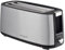 Michelino Edelstahl 4-Scheiben Langschlitz Toaster Toastautomat Vierscheibentoaster| Brötchenaufsatz | Auftau- / Aufwärm- und Stopp- Taste | Kontrollleuchte | Krümelschublade