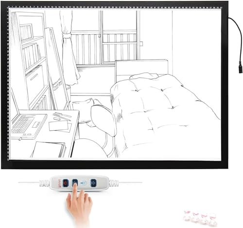 LED-Lichtblock A1 – ultradünne dimmbare Helligkeits-Tracking-Lichttafel für Diamantmalerei, Zeichnen, Skizzieren, Animation und Schablonieren