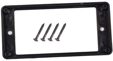 Schwarzer Humbucker Rahmen aus Kunststoff für E-gitarre, 4 Schrauben | Flachrahmen mit Hoher Spule, für Doppelspulen Tonabnehmer, Selbstgemacht Teile Gb305m