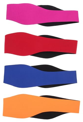 FOMIYES 4 Stück-pack Neopren Duschstirnband und Schwimm Ohrenschutz Leichtes Atmungsaktives Ohrenschützer zum Schwimmen und Baden für Sommerferien