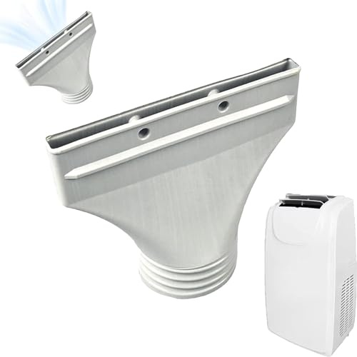 Air Conditioner Window Flat Hose Adapter, Portable Air Conditioner Exhaust Hose Connector, Tube Vent Kit Seal Connection Duct for Kitchen Car Range Hood Window Door Dryer Conditioning Unit