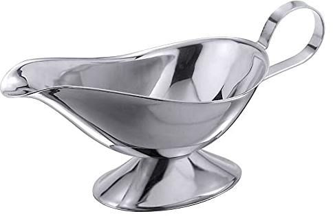 Contacto Edelstahl Sauciere mit Fuß 0,45 l