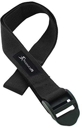 ProsourceFit Durable Cotton Cinch Buckle Yoga Strap for Stretching, Flexibility & Physical Therapy