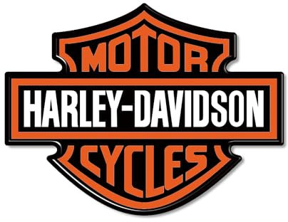 labelbike - 3D Harz Aufkleber Logo Emblem für Motorradtank kompatibel mit Harley Davidson - Maße 9,5 x 7 cm
