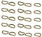 sourcing map 25 Stück 20mm Zinklegierung Legierung flach typisierte D geschweißte Ring Bronze Ton DE de