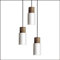 ouglres Pendelleuchte Vintage 3-Flammig Hängelampe Retro Lampenschirm Industrial Esstischlampe E27 Holz hängeleuchte Für Küche Esszimmer Wohnzimmer Restaurant Schlafzimmer Bars Cafés,Weiß