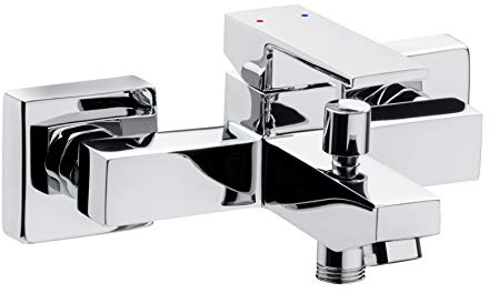 Cornat Bade-Einhebelarmatur Sintra - Hochwertiger Messingkörper - verchromt - 1/2 Zoll Brauseabgang / Einhebelmischer zur Wandmontage / Wannenbatterie / Badewannen-Armatur / SIN2