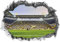 Borussia Dortmund Wandtattoo 3D für Tapete mit Glow-Effekt im Dunkeln | Sport Fanartikel mit Signal Iduna Arena Motiv 3D | Stadion Motivfolie problemlos anzubringen | Fussball Wandbild [70 x 100 cm]