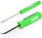 PQY Pocket Magnetic Screwdriver Slotted Head With Magnet Top + Mini Pry Bar Set Green