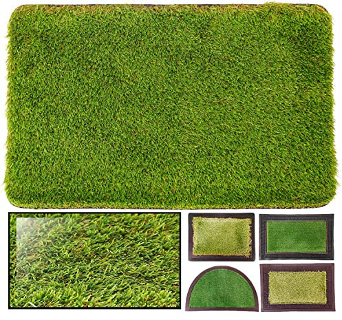 LucaHome - Felpudo Entrada casa 40x60 cm de Césped Artificial Base Antideslizante, Felpudo, fácil Limpieza, Felpudo Absorbente, Fepudo para Exterior e Interior