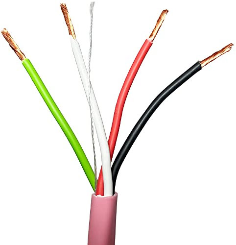 500m Low Smoke (LSZH/LSHF) Double Insulated 4 Core Speaker Cable | 16 AWG 1.5mm² OXYGEN FREE COPPER (OFC) | 100V Flex Audio Wire For Speakers & Amplifiers