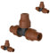 Kirchhoff | 3 x T-Stück | Fitting für Tröpfchenbewässerung | Klemmverbindung für Drip-Bewässerung | Made in EU | Garten-Bewässerungssystem