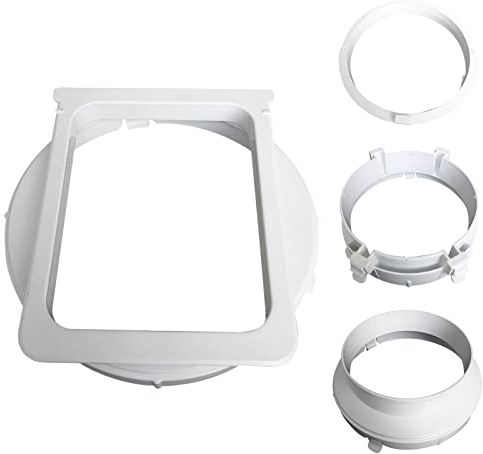 Exhaust Hose Connector, Exhaust Hose Pipe Interface Connector Adapter, Portable Air Conditioner Exhaust Hose Tube Pipe Duct Interface Connector, Mobile Air Conditioner Accessories (3)