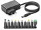 HKY Chargeur universel de 24 V 1,25 A 1 A Adaptateur d'alimentation pour LED Lumière, moniteurs, routeurs WiFi, vélo d'appartement Kettler AX1 avec 10 adaptateurs de prise chargeur CC 24 V 100 mA à