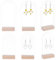 WEBEEDY 6 Pcs Présentoir de Boucles d'oreilles en Acrylique pour Filles Porte-Boucles d'oreilles Arc Clair avec Base en Bois Solide Creux Organisateur de Boucles d'oreilles(2 Styles)