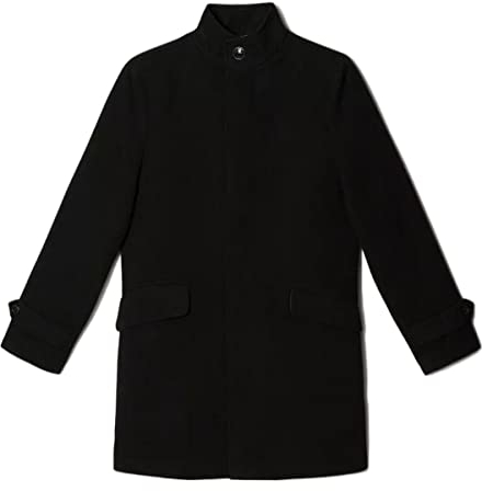 Burton Mens Faux Wool Funnel Neck Coat (S) (Black)