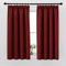 PONY DANCE Vorhang Rot Blickdicht Übergardinen mit Kräuselband 2er Set H 160 x B 140 cm Verdunklungsvorhänge für Schiene Kurze Gardinen Wohnzimmer Thermal Curtains Blackout