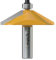FivePears Chamfer Router Bit 1/2 Inch Shank, 60 Degree, 9/16 Cutting Length, Edge Forming Bevel Carbide Tipped Router Bit with Bearing, Miter Angle Milling Cutters Tool