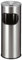 PROREGAL Runder Edelstahl Kombiascher | 9 Liter, HxØ 61x24cm | Silber