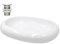 ECD Germany Lavabo da Appoggio con Set di Scarico 630 x 420 x 120 mm Ceramica Bianca Ovale Lavandino con Troppopieno con Fori di Dimensioni Standard Lavamano da Bagno con Piletta
