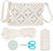 WEBEEDY Makramee-Tasche DIY Kit Bohemian Umhängetasche Makramee Geldbörse Set Für Erwachsene Anfänger, Enthält 3 mm Makramee-Kordel Häkeltaschen Für Frauen Urlaubs-Stranddekoration Mit Anleitung