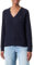 Tommy Hilfiger Jersey Mujer Cable Sweater con Cuello de Pico, Azul (Desert Sky), S