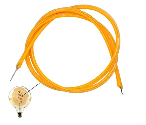 10 x 2200 K Glühbirnen-Filament, DC 3 V, LED-Dioden, flexible Filament-Lampenteile für Glühbirnen, DIY-Spielzeug, DIY-Dekorationsdesign (300 mm)