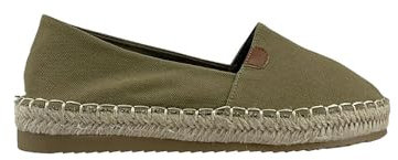 MODELISA - Zapato Plano Alpargata Estilo Casual Esparto Mujer (Verde Oliva, 36)