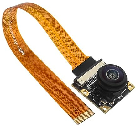 Szaerfa Module de caméra 8MP IMX219 pour Raspberry Pi 5,avec câble Flexible Pi5 CSI,77°/130°/160°/200°/160° Vision Nocturne (200°)