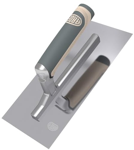 Ardex Glättekelle - Profi Edelstahl Glättscheibe - Ergonomisch Griff - Made in Germany 280 x 130 mm/Putzkelle mit Klingenstärke 0,7mm