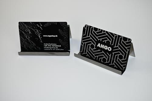 Individuell gravierte Premium Visitenkarten aus Aluminium, personalisierte Lasergravur, Businesskarten aus Metall mit Gravur, 86 x 54 x 0,45 mm beidseitig