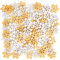 Logbuch-Verlag 72 kleine Ostern Deko Holzblumen Blüten Blumen Streuteile Tischdekoration Sommer Feste 4 cm gelb orange